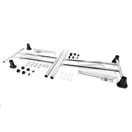 PATAS DE MESA Jeu de 2 bastidores pliables pour table, Chrome, 710 mm