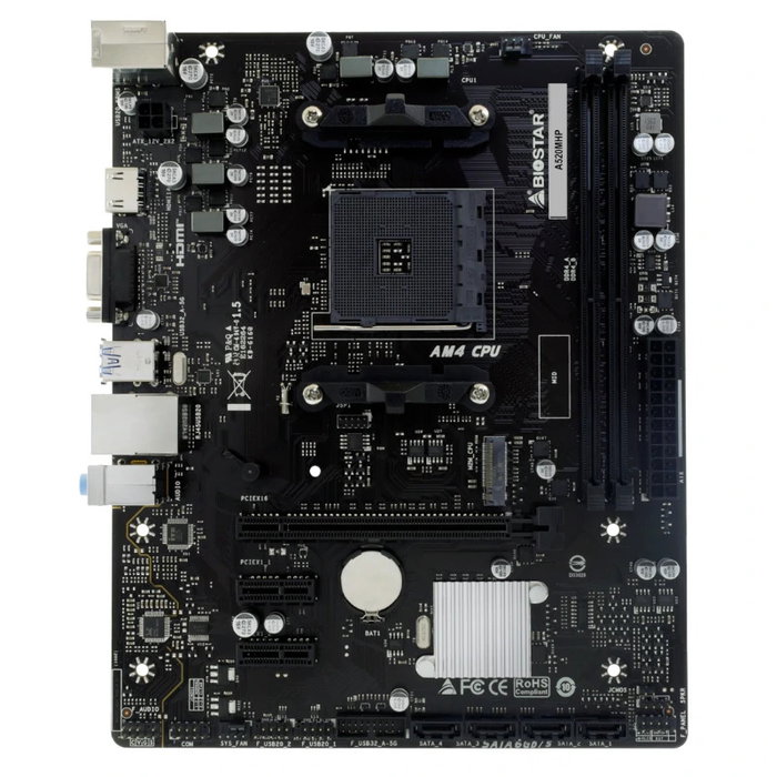 Biostar A520MHP Carte mère Micro ATX Socket AM4 Chipset AMD A520 DDR4 PCIe 3.0 HDMI VGA USB 3.2 Biostar A520MHP Carte mère Micro ATX Socket AM4 Chipset AMD A520 DDR4 PCIe 3.0 HDMI VGA USB 3.2