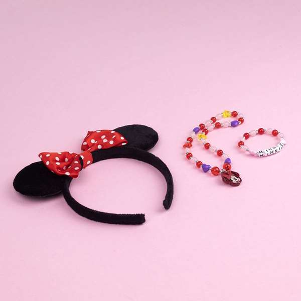 Cerdá - Conjunto 4 Piezas Minnie - Ensemble de Bijoux Fantaisie 4 Pièces Minnie - Multicolore - Âge Recommandé 3 à 12 Ans