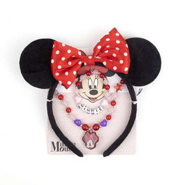 Cerdá - Conjunto 4 Piezas Minnie - Ensemble de Bijoux Fantaisie 4 Pièces Minnie - Multicolore - Âge Recommandé 3 à 12 Ans