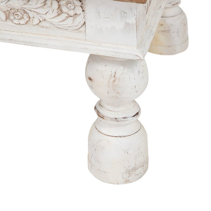 BigBuy Home Table Basse Blanc Naturel 120 x 70 x 45 cm