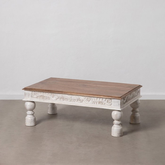 BigBuy Home Table Basse Blanc Naturel 120 x 70 x 45 cm