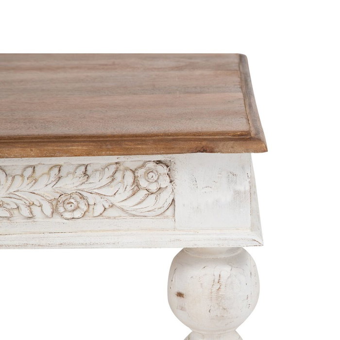 BigBuy Home Table Basse Blanc Naturel 120 x 70 x 45 cm