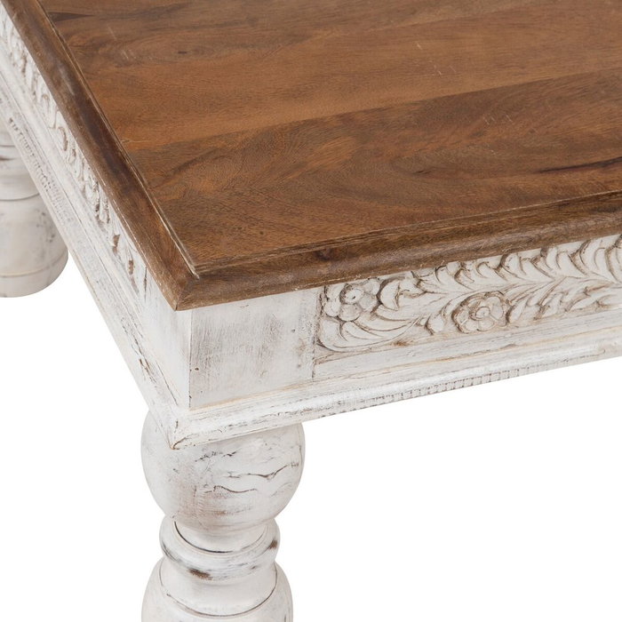 BigBuy Home Table Basse Blanc Naturel 120 x 70 x 45 cm
