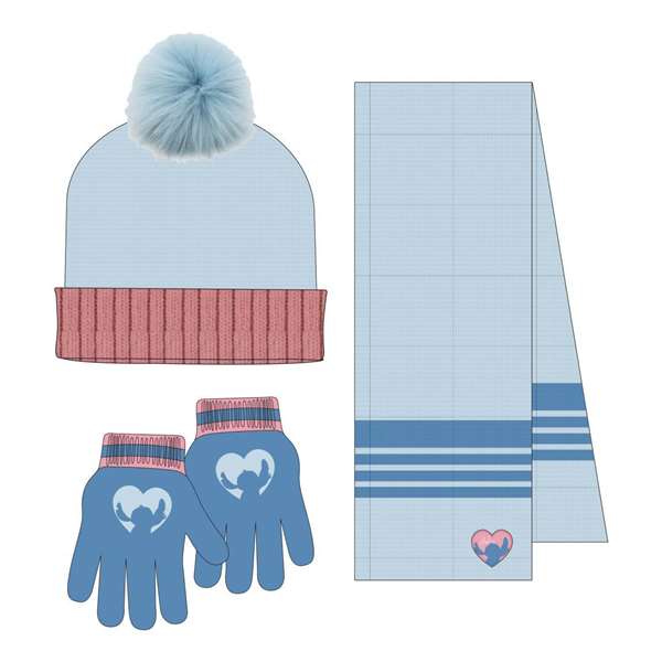 Cerdá Set 3 pièces écharpe Stitch 22.0 x 2.0 x 52.0 cm - Âge minimum conseillé 3 ans - Couleur Bleu Clair Cerdá Set 3 pièces écharpe Stitch 22.0 x 2.0 x 52.0 cm - Âge minimum conseillé 3 ans - Couleur Bleu Clair