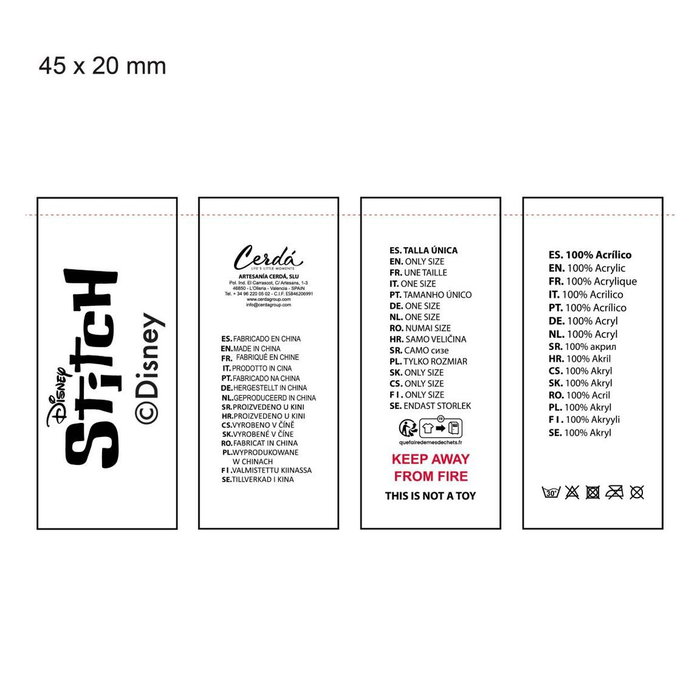 Bonnet et gants Stitch Bleu clair Bonnet et gants Stitch Bleu clair