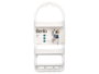 Berilo Étagère 3 Niveaux Blanc avec Crochets à Ventouse 26x62x12 cm Plastique (Set de 12)
