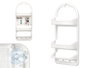 Berilo Étagère 3 Niveaux Blanc avec Crochets à Ventouse 26x62x12 cm Plastique (Set de 12)