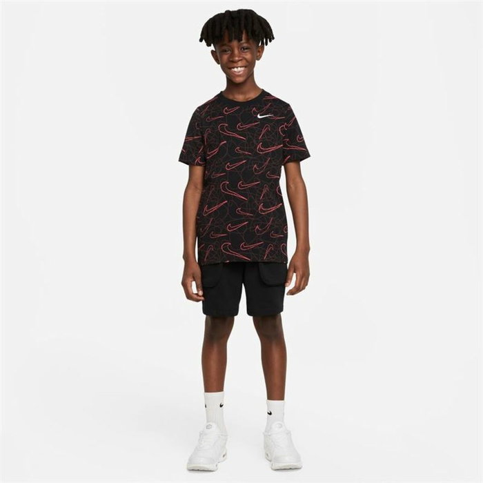 T shirt à manches courtes Enfant Nike Sportswear AOP Noir