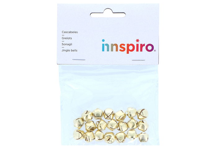 Innspiro Lot de 20 clochettes de couleur or 12 mm