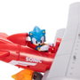 Jakks Pacific Avion Biplano Tornado Sonic avec effets sonores et lumineux, inclut figurine Sonic 6 cm - Jouet de collection