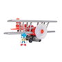 Jakks Pacific Avion Biplano Tornado Sonic avec effets sonores et lumineux, inclut figurine Sonic 6 cm - Jouet de collection