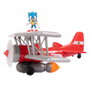 JAKKS PACIFIC Biplan Tornado de Sonic avec figurine de 6 cm