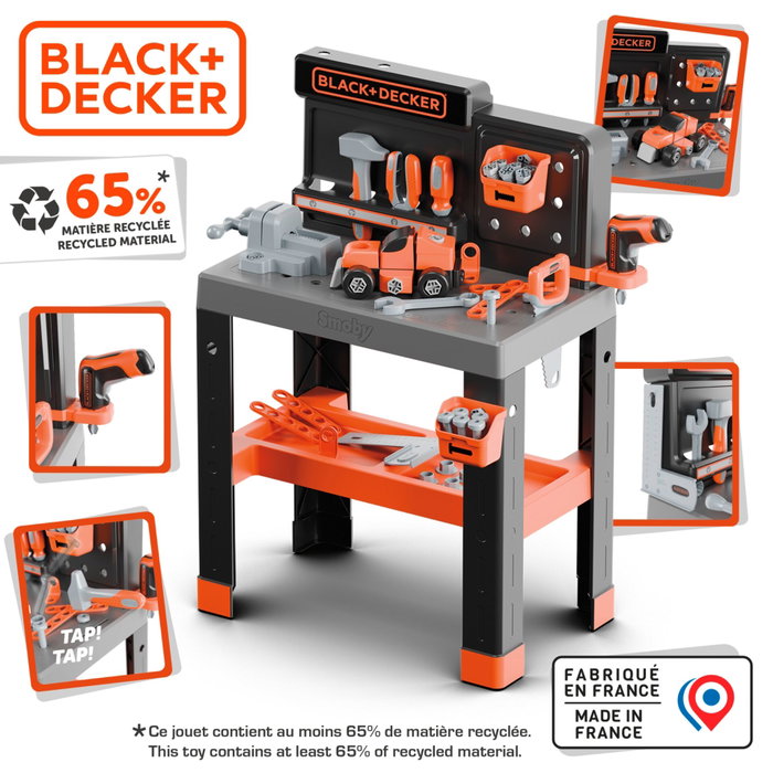 Smoby Établi Bricolo Pro Black + Decker Smoby Établi Bricolo Pro Black + Decker