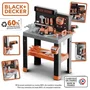 Smoby Etabli de bricolage Bricolo Pro Black+Decker pour enfant dès 3 ans avec 75 accessoires outils scie marteau tournevis visseuse - Fabrication française