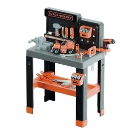 Smoby Etabli de bricolage Bricolo Pro Black+Decker pour enfant dès 3 ans avec 75 accessoires outils scie marteau tournevis visseuse - Fabrication française