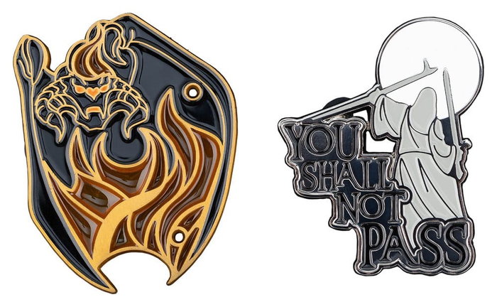 Le Seigneur des Anneaux pack 2 pin's You Shall Not Pass 8 cm