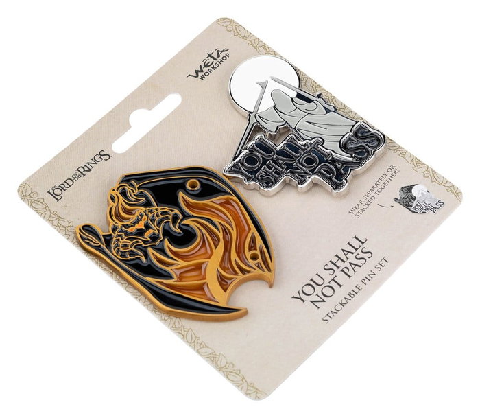 Le Seigneur des Anneaux pack 2 pin's You Shall Not Pass 8 cm