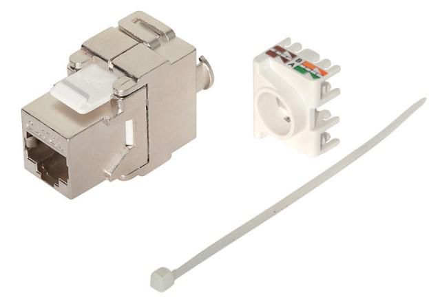 MicroConnect KEYSTONE-10 Module Keystone RJ45 CAT6a STP Blindé - Câblage réseau haute performance 500MHz