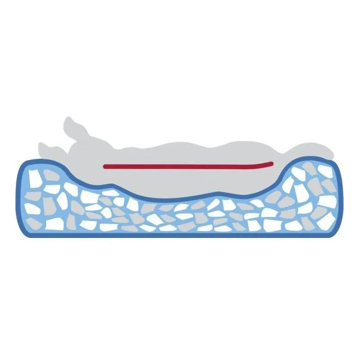 Trixie Vital Lennox - Panier rond pour chien avec couchage en mousse visco-élastique, tissu chenille doux, housse déhoussable et fond antidérapant - Diamètre 50 cm - Gris