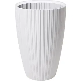 Garden ID Pot de fleurs FANCY - 40 x 58 cm - Blanc - Résistant au gel et aux UV - Pour intérieur, balcon ou jardin
