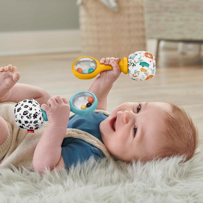 Fisher-Price Mes Premières Maracas - Paire de hochets d'éveil Fisher-Price Mes Premières Maracas - Paire de hochets d'éveil