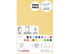 Innspiro Goma EVA beige feuilles adhésives 20x30cm x 2mm, 20 unités