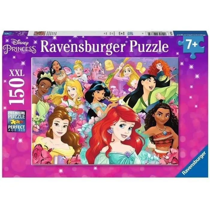 Ravensburger - Puzzle XXL 150 Pièces Disney Princesses - Les Rêves Deviennent Réalité - Pour Enfant à Partir de 7 Ans