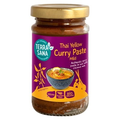TERRASANA Pâte de curry jaune thaïlandaise 120 g TERRASANA Pâte de curry jaune thaïlandaise 120 g