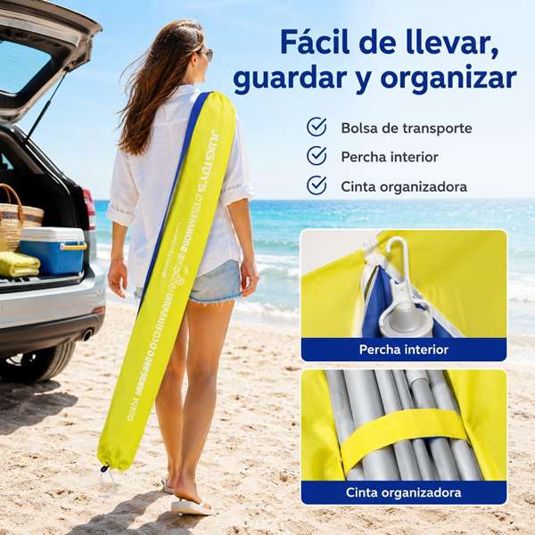 JugaToys Sombrille Jaune en Aluminium 220cm