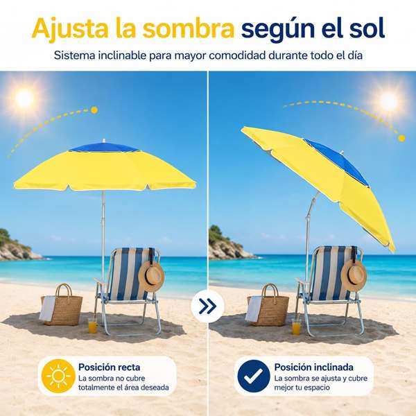 JugaToys Sombrille Jaune en Aluminium 220cm