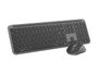 Logitech Combo MK950 Signature Slim - Clavier + Souris sans fil QWERTY espagnol, Bluetooth 5.1, Logi Bolt, Graphite