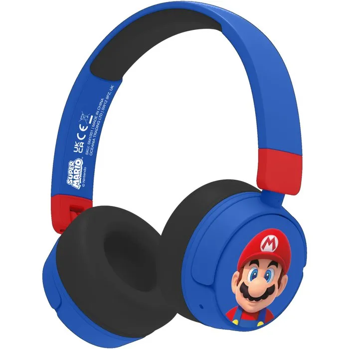 Bitty Boomers Casque Bluetooth Super Mario pour enfants