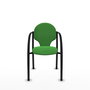 Piqueras Y Crespo Chaise Hellín en tissu vert avec bras fixes