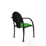 Piqueras Y Crespo Chaise Hellín en tissu vert avec bras fixes