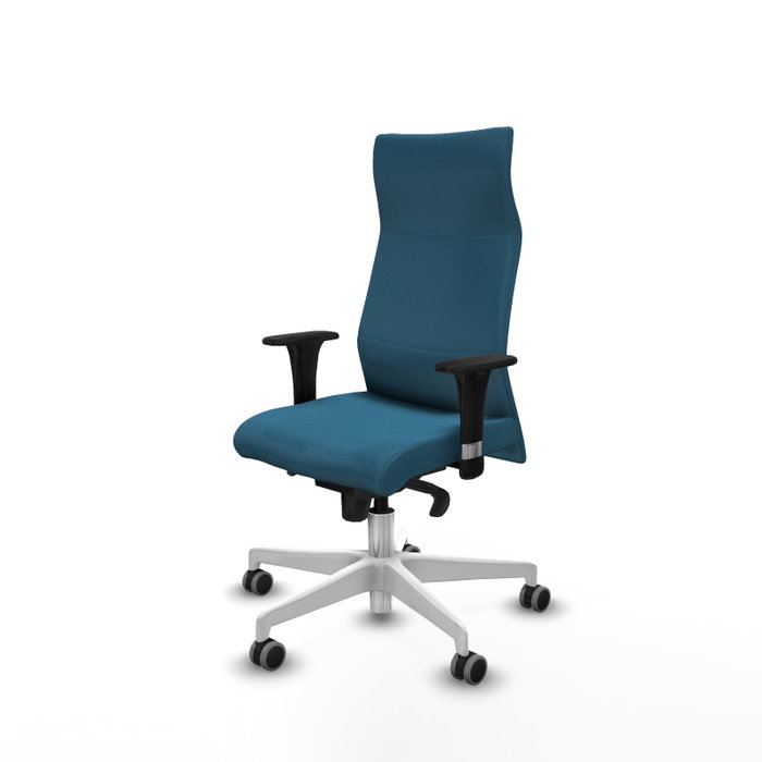 Piqueras Y Crespo Fauteuil Albacete Vert Pétrole avec Mécanisme Synchro et Base Blanche Piqueras Y Crespo Fauteuil Albacete Vert Pétrole avec Mécanisme Synchro et Base Blanche