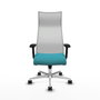 Piqueras y Crespo Chaise de Bureau Albacete Turquoise et Blanc