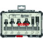 Bosch Professional Coffret de 6 fraises pour bois tendre et dur - Queue de 8 mm