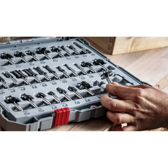 Bosch Professional Coffret de 6 fraises pour bois tendre et dur - Queue de 8 mm