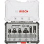 Bosch Professional Coffret de 6 fraises pour bois tendre et dur - Queue de 8 mm