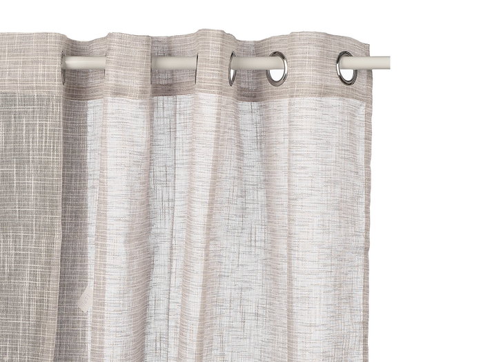 Giftdecor Rideau Gris à Rayures en Tissu Polyester 24 x 5 x 36 cm (Set de 6)