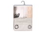 Giftdecor Rideau Gris à Rayures en Tissu Polyester 24 x 5 x 36 cm (Set de 6)