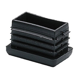 Micel Cnt04 Contera rectangulaire avec ailettes 15x30mm Noir 25 unités Poliethylene