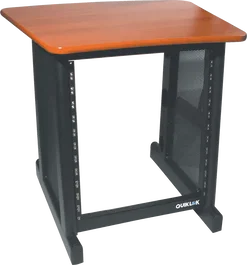 QUIKLOK Soporte Rack 12U avec Bandeja Supérieure - Acero, 90 kg, Cerisier