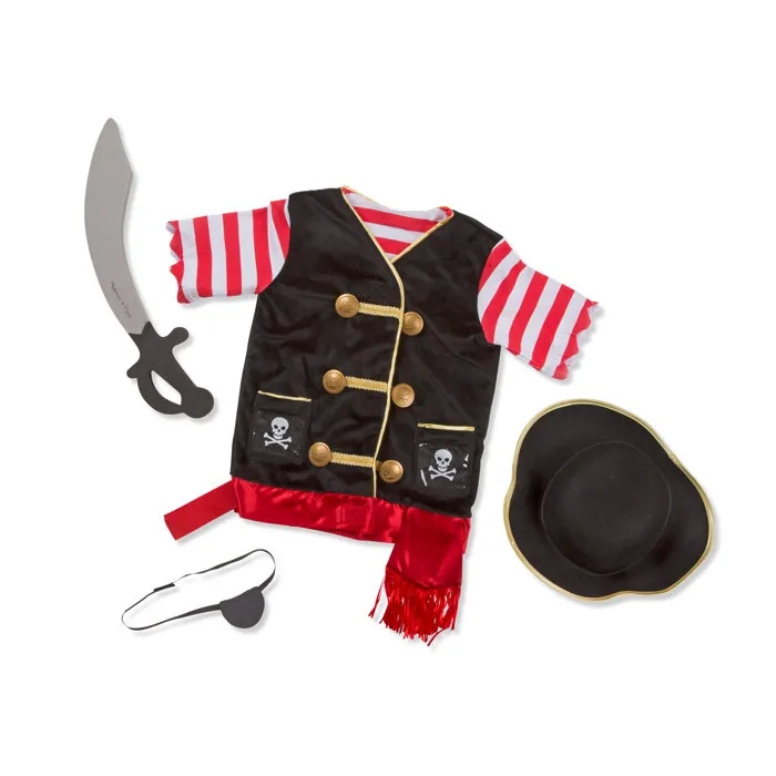 Melissa & Doug Déguisement de Pirate avec Accessoires - Veste, Chapeau, Épée et Cache-œil