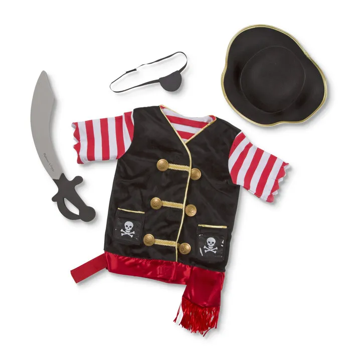 Melissa & Doug Déguisement de Pirate avec Accessoires - Veste, Chapeau, Épée et Cache-œil