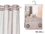 Giftdecor Rideau Gris Transparent 140 x 260 cm, Tissu en Polyester et Lin (Set de 6)