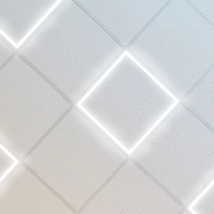 Plafonnier LED 48W 4800Lm 4200K 60x60cm Cadre Lumineux 40.000H [HO-LPF-6060-48W-W]