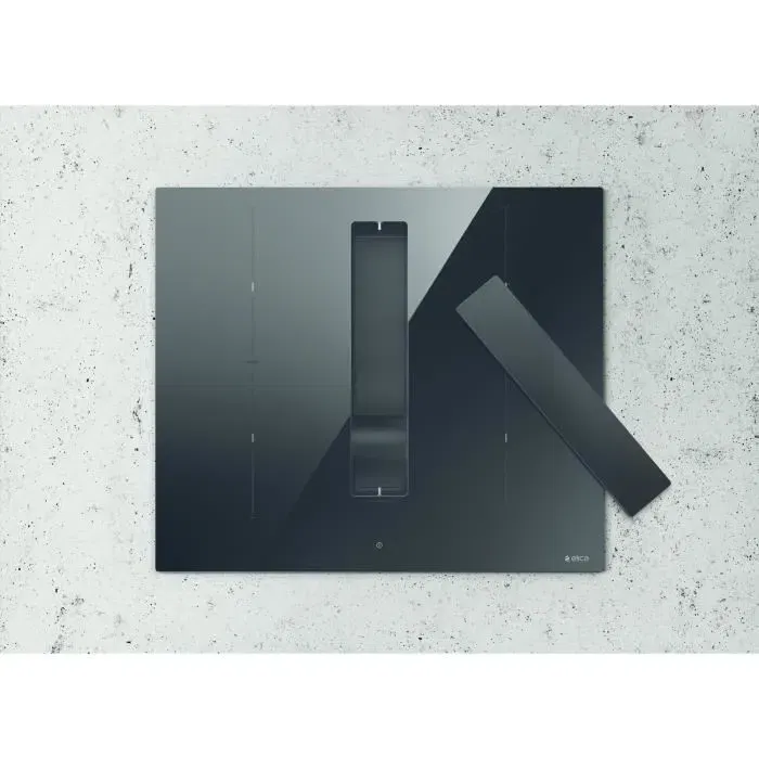 Elica NikolaTesla Fit BL/A/60 - Plaque à induction aspirante 4 feux, 60 cm x 51.5 cm, noir