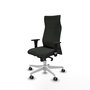Piqueras Y Crespo Fauteuil Albacete Noir avec mécanisme synchrone et base blanche